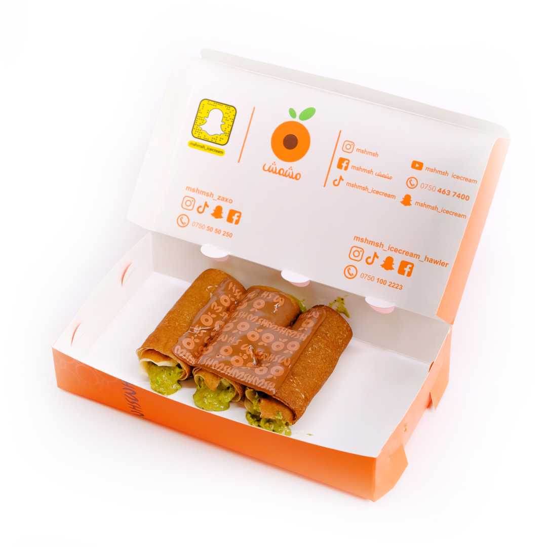 Dubai chocolate crepe roll